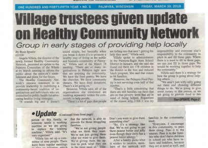 Village Trustees Given HCN Update