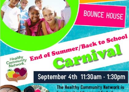 4th Annual End of Summer/Back to School Carnival