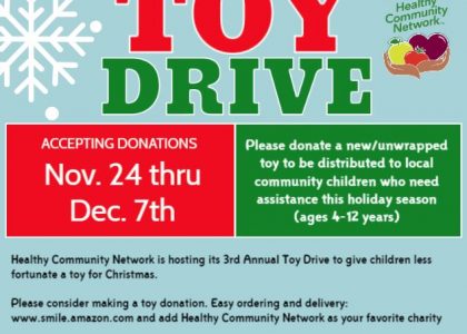 Toy Drive – November 24 thru December 7